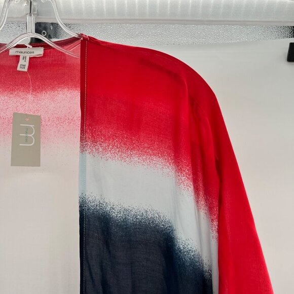 Maurices Women's Open Front Multicolor Striped Lightweight Cardigan One Size NEW - Picture 7 of 9